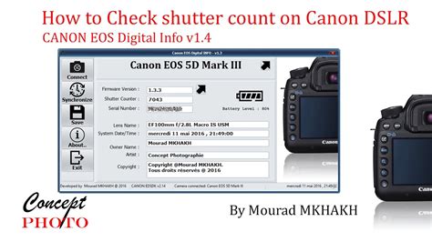 How to Check shutter count on Canon DSLRs, Tutoriel Canon eos digital.